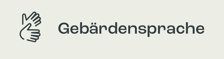 Foto von der Schaltfläche zur Internetseite in Gebärdensprache